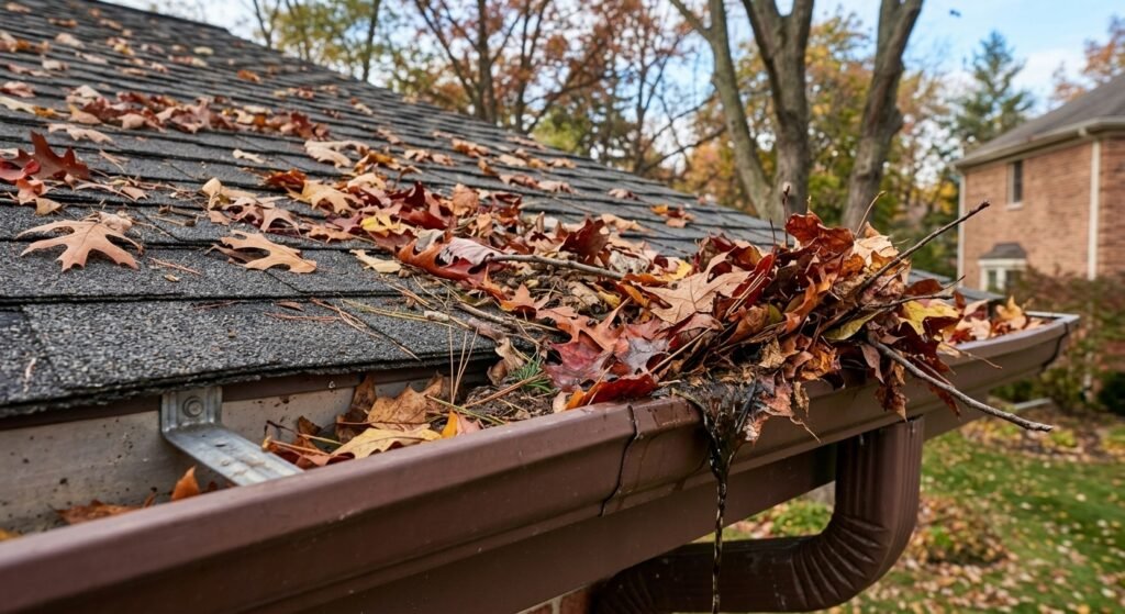 clooged gutter